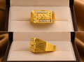 Premium 1 Gram Gold Plated Ring for Men | Stylish Cubic Zirconia Gents Ring