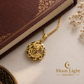Gold Plated Lord Ganesha Pendant with Chain | Religious Ganpati Locket for Men & Women