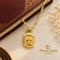 Gold Plated Lord Ganesha Pendant with Chain | Religious Ganpati Locket for Men & Women