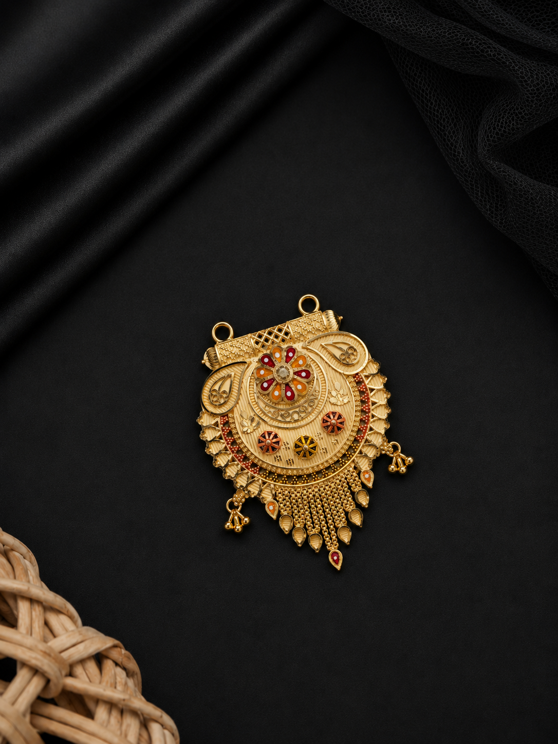 Traditional 1 Gram Gold Plated Mangalsutra Pendal