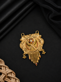Traditional Gold Plated Mangalsutra Pendant | Rajputi/Rajasthani Fine Carving Design