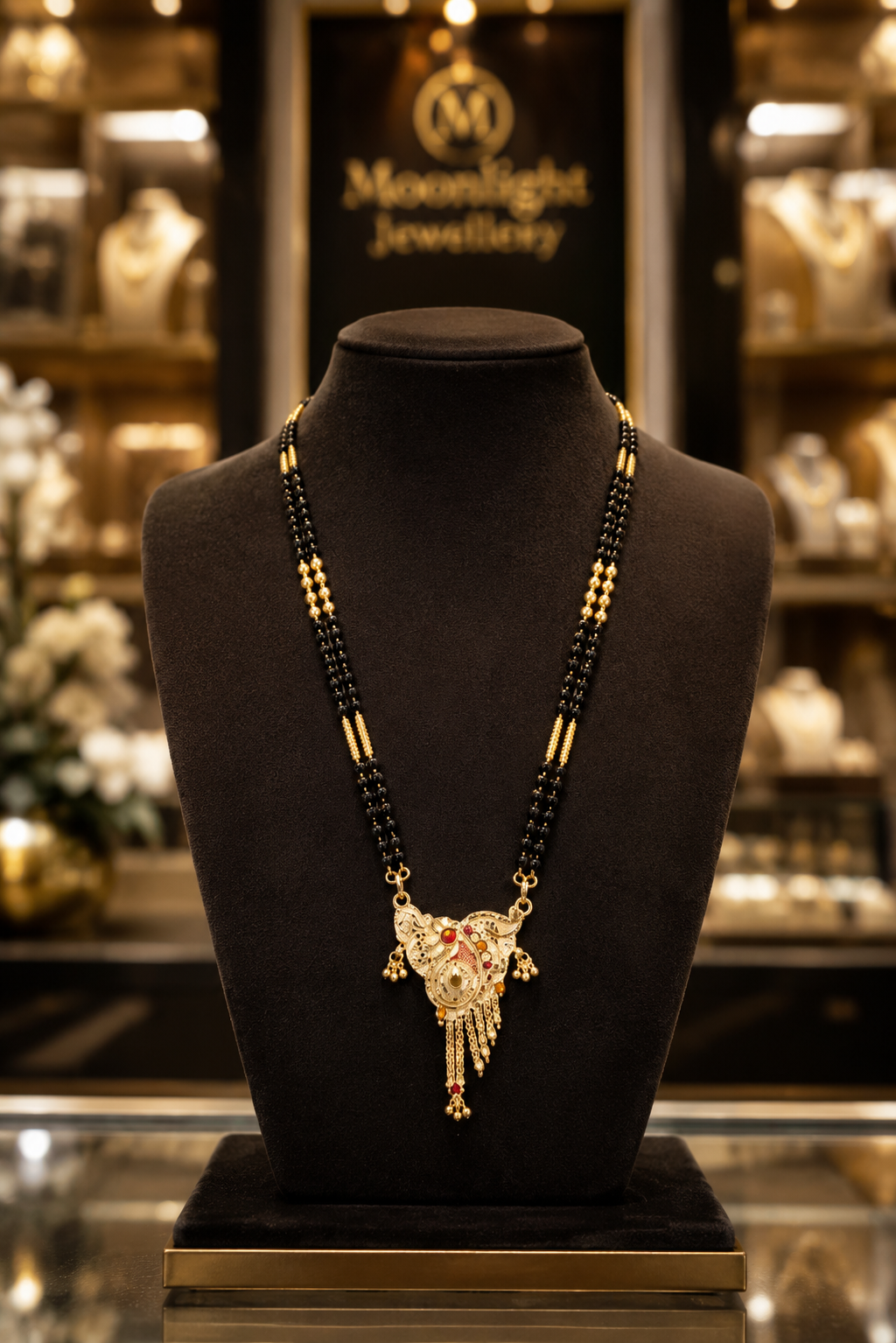 traditional 1 gram mangalsutra pendal with chain